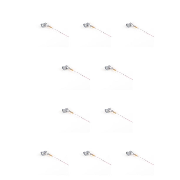 Modelo de lámpara de ferrocarril Monstrate 1:87 accesorios de farola luz LED Tipo B Gris 10Conjunto
