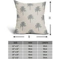 thumbnail image 2 of Gray Palm Tree Pillow Covers 18X18 InchTropical Coconut Trees Coastal Plants Decorative Pillow Cases Set of 2 Summer Retro Cotton Linen Throw Pillows Home Decor for Sofa Couch Cushion Outdoor, 2 of 6