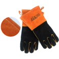 thumbnail image 4 of Guantes de soldador de cuero 250c Guantes de trabajo de alta temperatura para soldar Bbq Cocina Horno Hornear Jardinería Kuyhfg Sin marca, 4 of 5