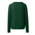 thumbnail image 2 of Vedolay Womens Fall Tops Womens 2023 Lantern Long Sleeve Crewneck Sweater Casual Solid Color Pullover Tops,Green S, 2 of 4