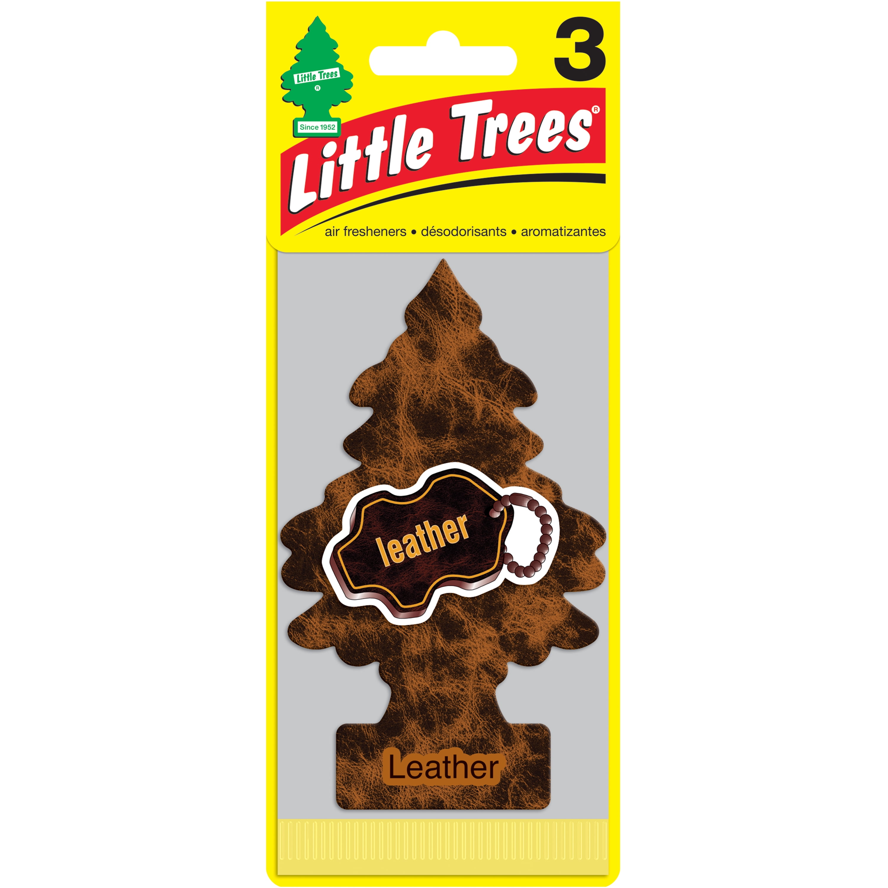 Little Trees Air Freshener Leather Fragrance 3Pack