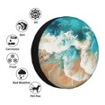 thumbnail image 4 of Susaid Ocean Wave Crash Print Water Proof Spare Tire Cover Wheel Tire Dust-proof Cover Fit Trailer, RV, SUV and Many Vehicle-14 inch, 4 of 6