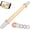 Western, variant on Adjustable Wood Rolling Pin with 5 Thickness Rings, Precise Dough Roller Handle Press Design with Measurement Guide for Baking Fondant, Pie Crust, Cookie, Pastry - Baking Essential