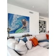 thumbnail image 4 of Surfing Pug Painting Print on Wrapped Canvas, 4 of 6