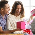 thumbnail image 1 of 13 Inches Valentine‘s Day Plush Rabbit Toy with Lights and Voice  Valentines Day Gift for Kids Adults, 1 of 6