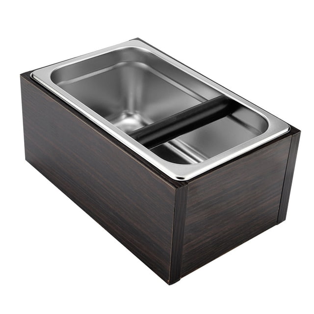 Stainless Steel Coffee Knock Box with Handle Coffee Grounds Container Waste Bin Coffee Machine Accessories