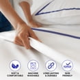 thumbnail image 3 of Lauren Taylor Hotel Luxury Duvet Cover Set - Crafted from 100% Cotton and a 350-Thread Count Fabric, Set Includes One Duvet Cover and Two Pillow Shams (Navy, King), 3 of 6
