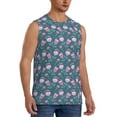thumbnail image 2 of Kdxio Tulips Flowers for Men's Muscle T-shirt,Sleeveless for Workout Running Athletic Gym Lounge Casual, 2 of 7