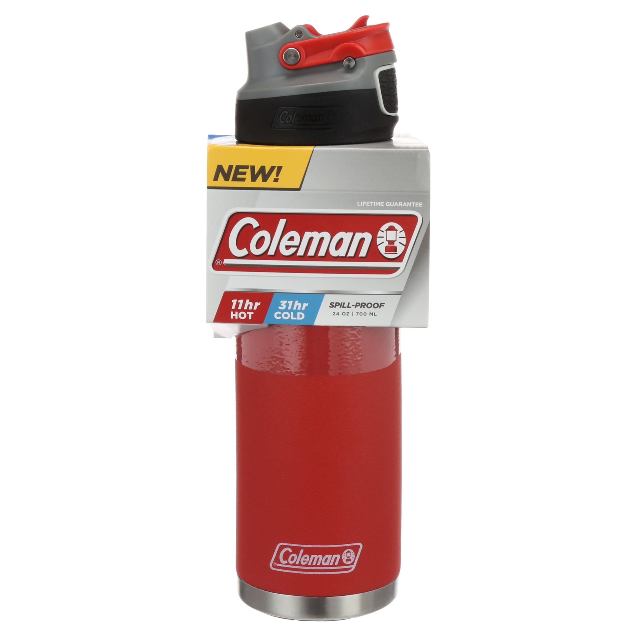 Coleman Autoseal FreeFlow Stainless Steel Insulated Water Bottle, 24oz,  Slate 
