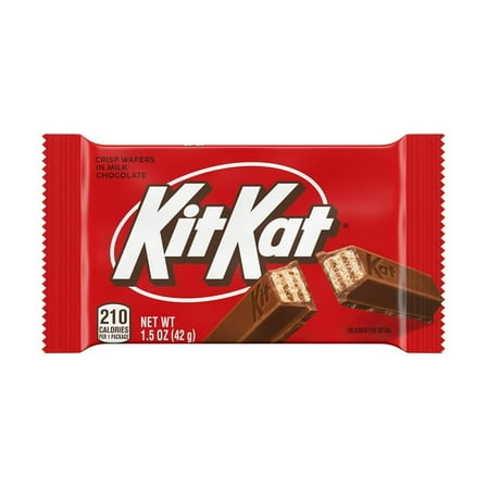 Kit Kat Milk Chocolate Wafer Candy, Bar 1.5 oz (Pack of 2)