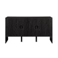 thumbnail image 4 of Pemberly Row 55" 3-Door Vertical Detail Wood Sideboard - Black, 4 of 6