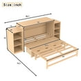 thumbnail image 4 of Newest Storage Full Size Murphy Bed with Drawers and Shelves, Modern Space-Saving Wall Bed Cabinet,Golden, 4 of 11