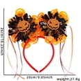 thumbnail image 2 of Fiudx Diadema de Halloween con Borlas de Colores y Decoraciones Espeluznantes, Ajuste Cómodo, Diseños Festivos de Araña y Calabaza, Ideal para Fiestas de Disfraces y Truco o Trato, 26 X 27 Cm., 2 of 2