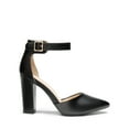 thumbnail image 2 of DREAM PAIRS Women's Block High Heels Pointed Toe Ankle Strap Dress Pumps for Wedding Party, 2 of 5