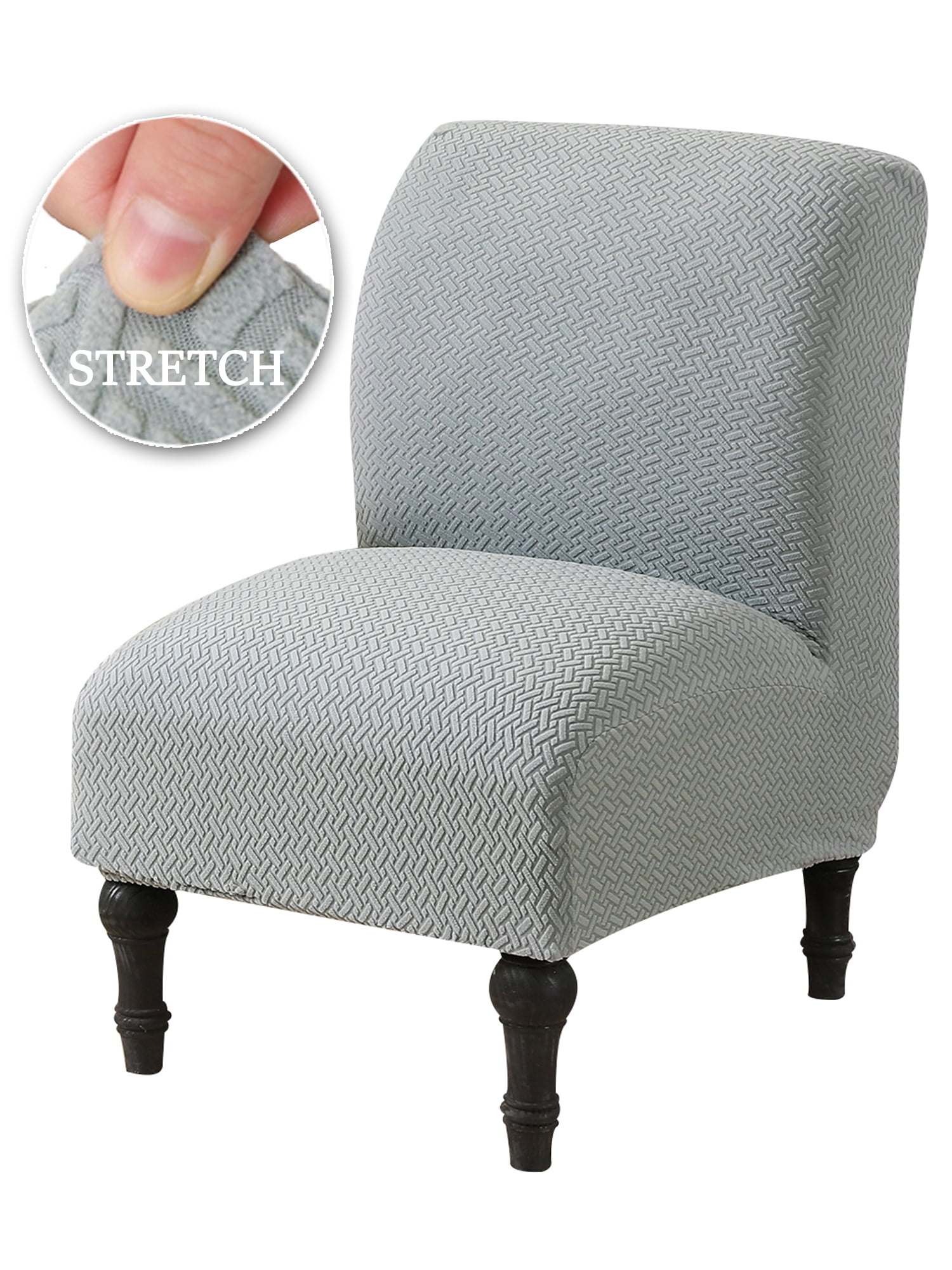 KBOOK Armless Accent Chair Cover Slipcover Jacquard Large Size Accent