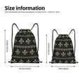 thumbnail image 4 of Bingfone Mardi Gras Fleur De Lis Drawstrings Backpacks Bags For Men Women Gym Drawstrings Bag, 4 of 9