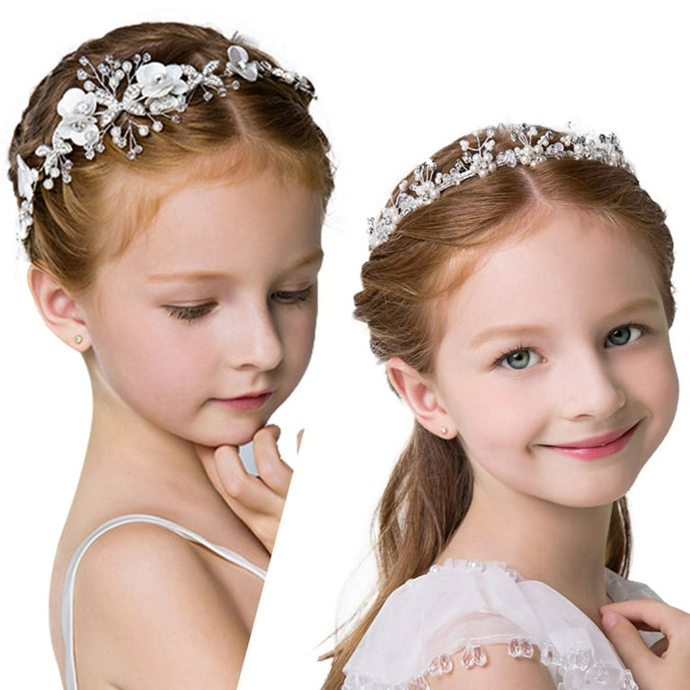 Crystal Communion Headband with Veil