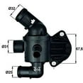 thumbnail image 2 of Car Thermostat 03L121111R Engine Coolant Thermostat Housing Assembly For VW Passat 1.6 TDi Diesel 2009-2014 Plastic Black Durable, 2 of 8