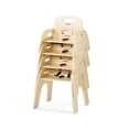 thumbnail image 3 of Foundations Simple Sitter 9” Low Wood Feeding Chairs, Stackable Wood Toddler Chairs with Food Service Grade Finish, 2 Pack, 3 of 7