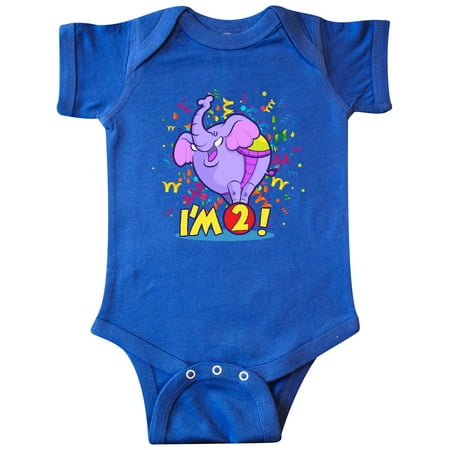 

Inktastic I m Two Elephant Gift Baby Boy or Baby Girl Bodysuit