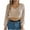 Khaki, variant on Sevevn Sweaters for Women Women's Fashion New Winter Casual V-Neck Striped Lantern Sleeve Pullover Navel-Exposed Sweater Christmas Gift
