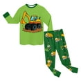 thumbnail image 5 of KPOPLK Baby Boy Sweatsuits Sportswear Toddler Kids Solid Color Outfit Sweatshirt Tops & Pants Clothes Size 2-3 Years,Light Green, 5 of 5