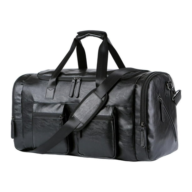Duffel Tote Bolsa de Viaje Maletín Deportivo Impermeable con Correa Ajustable Gran Espacio para Ropa Zapatos Portátil Adecuada para Gimnasio Viajes Tr Negro