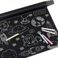 thumbnail image 1 of Large Black Chalkboard Contact Paper Roll with Chalks, Black Board Stickers Decorate Wallpaper, 1 of 5
