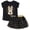 Minnie Black Gold, variant on Minnie Mouse Metallic Print T-Shirt and Tulle Mesh Skirt Polka Dots Toddler to Big Kid