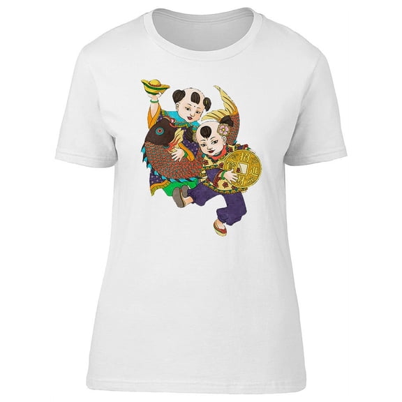 Traditional Chinese People T-Shirt Women -Image by Shutterstock, Female Medium