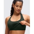 thumbnail image 4 of CRZ YOGA Butterluxe Halter Padded Longline Sports Bras For Women Open Back Crop Tops Workout Gym, 4 of 5