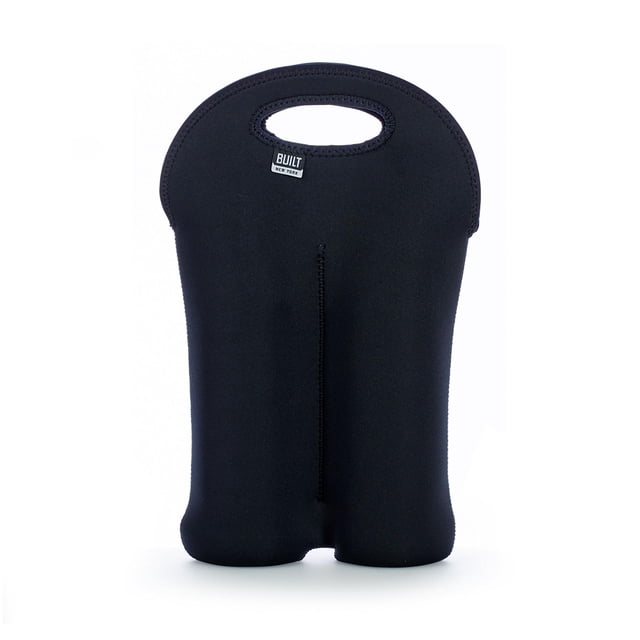 Bolsa de vino Built neopreno resistente a las manchas para 2 botellas negro