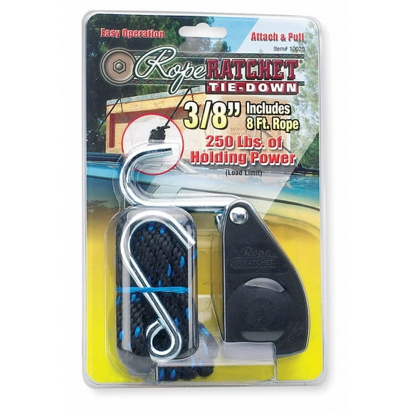 Rope Ratchet Rope Ratchet,Hook,8 ft.L,Polypropylene 10020