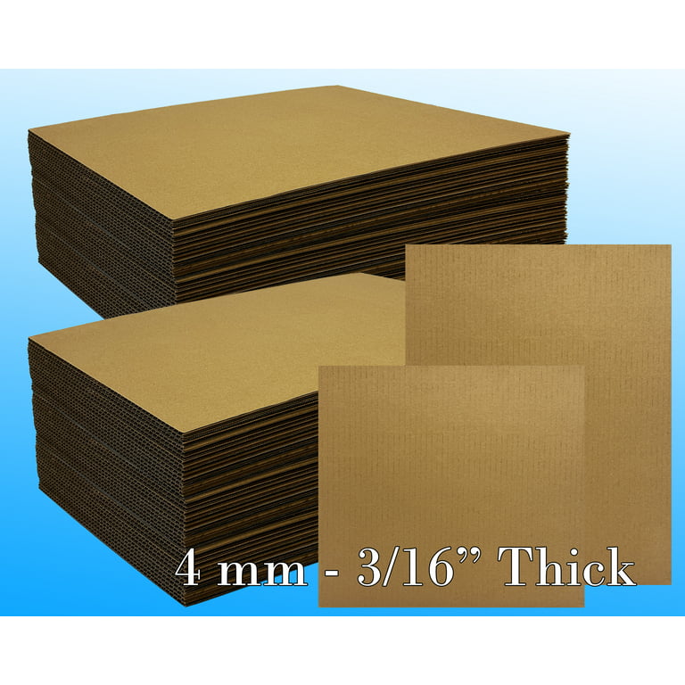 Corrugated Cardboard Sheets 4mm - 3/16 Thick 12x16- 5 Pack. Filler Insert  Pads, Brown Frame Backing Rectangular & Square Flat Boards for Art&Crafts,  DIY Projects, Mailing,Dividers & Packaging 