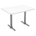 thumbnail image 3 of KFI Studios Mode 2.5' x 4' Dining Table, River Cherry, Silver T-Leg Base, 3 of 3