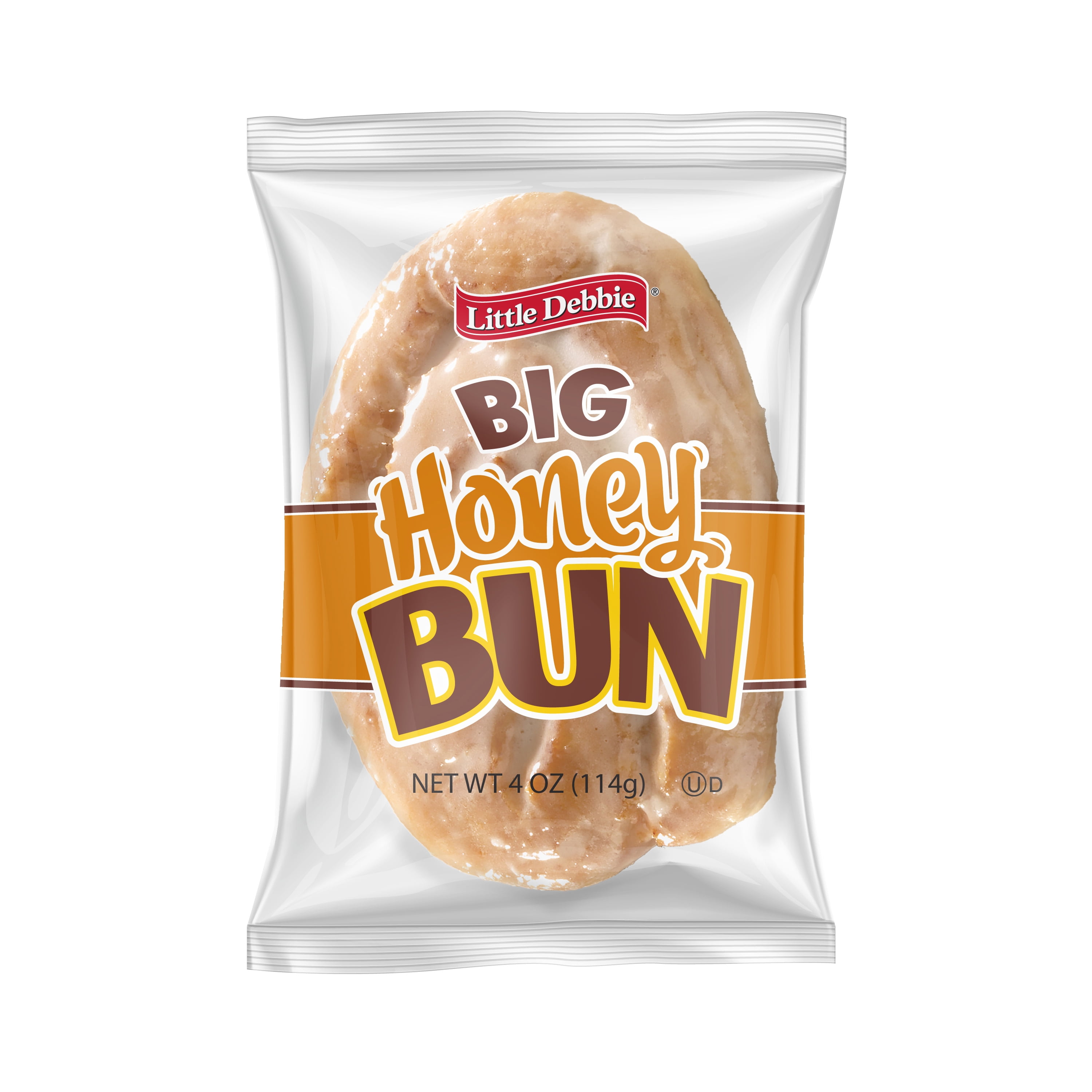 (6 pack) Little Debbie Glazed Honey Buns Snack Cake, 4 oz