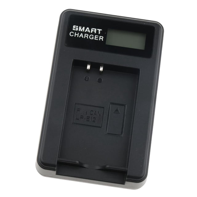 Cargador de Batería Lp para Lp-e12, Compatible con m, m2, m10, m50, m100, 100d, Kiss m, Kiss x7, Rebel Sl1, Powershot Sx70 Hs Sunnimix Cargador de cámara DSLR
