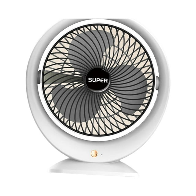 Ventilador de escritorio, mini ventilador de refrigeración, giratorio de 180 grados, cubierta extraíble, ventilador portátil Negro