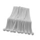thumbnail image 4 of Manta de punto acogedora con borlas, regalo suave, 39,37 x 41,34 pulgadas Gris, 4 of 9