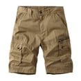 thumbnail image 1 of Men's Workout Cargo Shorts Lightweight Hiking Flat Front Shorts Tactical Work Shorts with Multi Pockets, 1 of 4