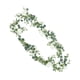 thumbnail image 4 of Decoración de pared de ratán artificial con hojas de eucalipto y rosas blancas, guirnalda colgante (1,95 m), 4 of 5
