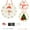 Christmas, variant on Wall clock Plastic Silent Suitable for decoration 12in Rose Gold