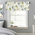 thumbnail image 3 of Summer Fruit Window Valance for Kitchen, Watercolor Yellow Lemon Rustic Farmhouse Leaf Rod Pocket Short Curtain for Small Windows, Light Filtering Decorative Valance, 56 x 16 Inch, 1 Panel, 3 of 9