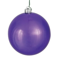 Vickerman 2.75" Christmas Ornament Ball, Plum Shiny Finish, Shatterproof Plastic, UV Resistant, Holiday Christmas Tree Decoration, 12 Pack