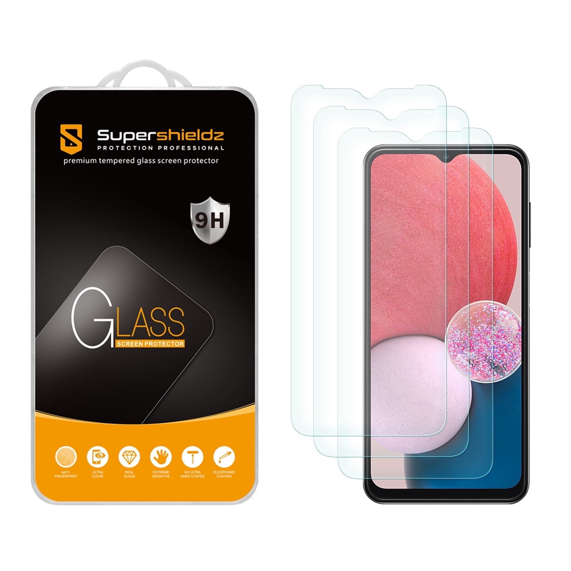 Supershieldz Designed for Samsung Galaxy A14 5G Tempered Glass Screen Protector, Anti Scratch, Bubble Free (3 Pack)