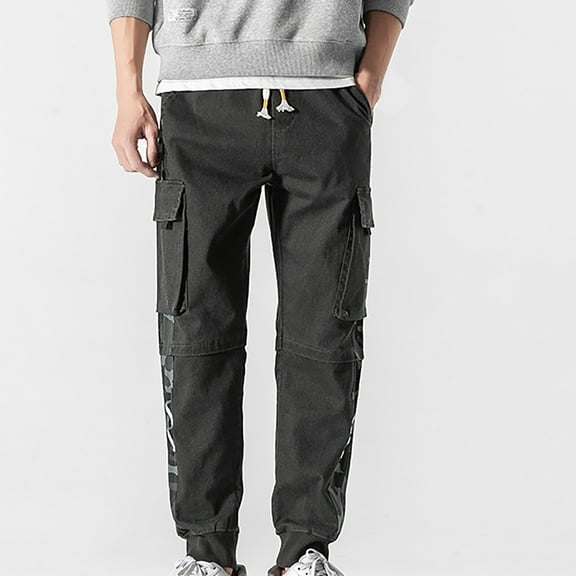 Jacenvly Mens Sweatpants with Pockets Solid Elastic Waisted Long Mens Pants Men'S Fashion Classic Twill Work Wear Cargo Pants Army Green Trousers for Men