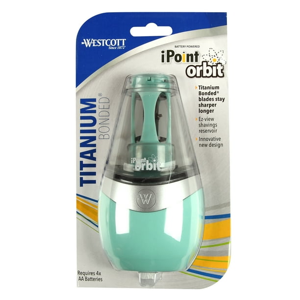 Westcott iPoint Orbit BatteryOperated Pencil Sharpener (Mint