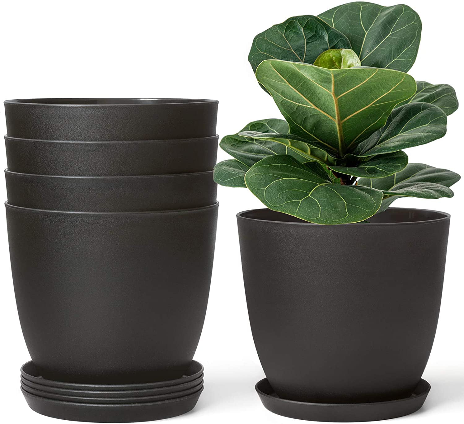 Saucer,Orginal design,Plastic,Wedding Planter Ceramic look Coloured Plant Pots 