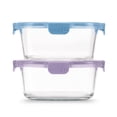 thumbnail image 1 of Ello Color Lock 7 Cup 4PC, 2 Pack Glass Meal Prep Sets Leak-Proof Glass Food Storage Containers with Airtight BPA-Free Plastic Lids, Dishwasher, Microwave, and Freezer Safe, Desert Festival, 1 of 7