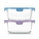 thumbnail image 1 of Ello Color Lock 7 Cup 4PC, 2 Pack Glass Meal Prep Sets Leak-Proof Glass Food Storage Containers with Airtight BPA-Free Plastic Lids, Dishwasher, Microwave, and Freezer Safe, Desert Festival, 1 of 7